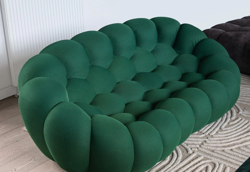 bubble 2 curved 3 4 seat sofa